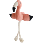 Игрушка для собак MR.KRANCH Фламинго с канатом и пищалкой 24х13,5х6 см персиковый (MKR80262)