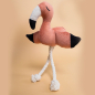 Игрушка для собак MR.KRANCH Фламинго с канатом и пищалкой 24х13,5х6 см персиковый (MKR80262) - Фото 2
