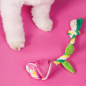 Игрушка для собак MR.KRANCH Роза с канатом 29х5х5 см розовый (MKR80264) - Фото 5