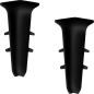 Уголок для плинтуса внутренний IDEAL Деконика 70 мм 007 Черный 2 штуки (Д-П70-В-Ф2 007 ЧЕР)