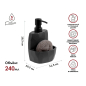 Дозатор для жидкого мыла с подставкой для губки PERFECTO LINEA Symphony черный (35-103002) - Фото 2