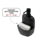 Дозатор для жидкого мыла с подставкой для губки PERFECTO LINEA Symphony черный (35-103002) - Фото 3