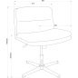 Кресло компьютерное AKSHOME Andre светло-серый букле CM2023-8/хром (105414) - Фото 2