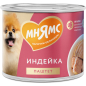 Влажный корм для собак МНЯМС Комфортное пищеварение индейка паштет консервы 200 г (705083)