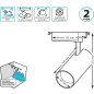 Светильник трековый светодиодный GAUSS цилиндр 16 Вт 4000K белый (TR066) - Фото 5