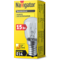 Лампа накаливания Е14 15 Вт NAVIGATOR 61 203 NI-T26-15-230-E14-CL - Фото 2
