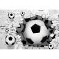 Фотообои флизелиновые ФАБРИКА ФРЕСОК Футбольные мячи из стены 400x270 см (724270)