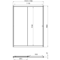 Дверь душевая TRITON Слайд 120х185 белый полосы (Щ0000038520) - Фото 3