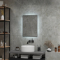 Зеркало для ванной с подсветкой КОНТИНЕНТ Amer Black LED 600x700 ореольная теплая/холодная подсветка (ЗЛП1537) - Фото 7