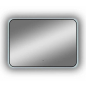 Зеркало для ванной с подсветкой КОНТИНЕНТ Torry Black LED 1000x700 (ЗЛП1528) - Фото 2