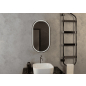 Шкаф с зеркалом для ванной КОНТИНЕНТ Elmage Black LED 45 (МВК049) - Фото 8