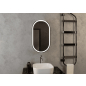 Шкаф с зеркалом для ванной КОНТИНЕНТ Elmage Black LED 45 (МВК049) - Фото 9