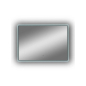 Зеркало для ванной с подсветкой КОНТИНЕНТ Amer Black LED 1200x700 ореольная теплая/холодная подсветка (ЗЛП1524) - Фото 2