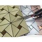 Панель ПВХ самоклеящаяся САМОКЛЕЙКИН Алюминий Бронзовая мозаика 300х300х3 мм (MA-B02) - Фото 7