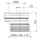 Манжета для унитаза эксцентриковая AV ENGINEERING 20 мм (AVE129151) - Фото 2