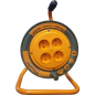 Удлинитель на катушке 20 м 4 розетки GLANZEN оранжевый (EB-20-002) - Фото 2