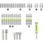 Набор бит, торцевых головок и адаптеров GREENWORKS 40 предметов (2944207) - Фото 2