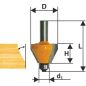 Фреза по дереву кромочная конусная 50.8х22.2 мм ЭНКОР (9239) - Фото 4