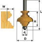 Фреза по дереву кромочная фигурная мультипрофиль 34.9х25.4 мм ЭНКОР (10570) - Фото 4