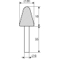 Шарошка абразивная конус с закруглением 20х18 мм К60 ЭНКОР ЭНКОР (21662) - Фото 2