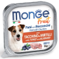 Влажный корм для собак MONGE Dog Fruit с индейкой с черникой консерва 100 г (70013208)