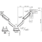 Кронштейн для двух мониторов ERGOSMART Heavy-Duty DBL (LDT52-C024) - Фото 6