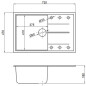 Мойка из искусственного камня AV ENGINEERING Benefit черный (AVE730470BKA) - Фото 4