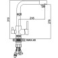 Смеситель для кухни черный LEDEME L4055-В-3 - Фото 2