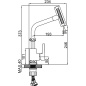 Смеситель для кухни черный LEDEME L6099B-4 - Фото 2