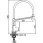 Смеситель для кухни графит LEDEME L4078U-12 - Фото 2