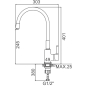 Смеситель для кухни фиолетовый LEDEME L4898-8 - Фото 2