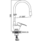 Смеситель для кухни бирюзовый LEDEME L4132-11 - Фото 2