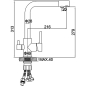 Смеситель для кухни бежевый LEDEME L4055-К-3 - Фото 2