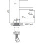 Смеситель для умывальника черный LEDEME L71033-B - Фото 2