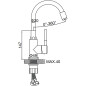 Смеситель для умывальника черный LEDEME L1399-2 - Фото 2