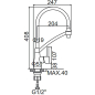 Смеситель для кухни серый черный LEDEME L4399-B-2 - Фото 2