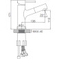 Смеситель для умывальника черный LEDEME L1055-B-25 - Фото 2