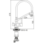 Смеситель для кухни черный LEDEME L4855Y-2 - Фото 2