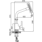 Смеситель для кухни черный LEDEME L4099B-4 - Фото 2