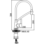 Смеситель для кухни серый графит LEDEME L4399U-12 - Фото 2