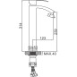 Смеситель для умывальника черный LEDEME L71117B - Фото 2