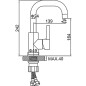 Смеситель для умывальника черный LEDEME L1099B - Фото 2