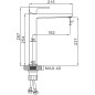 Смеситель для умывальника черный LEDEME L1173B - Фото 2