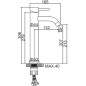 Смеситель для умывальника черный LEDEME L71106B - Фото 2