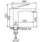 Смеситель для умывальника черный LEDEME L1075-B - Фото 2