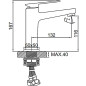 Смеситель для умывальника черный LEDEME L1078B - Фото 2