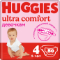 Подгузники HUGGIES Ultra Comfort 4 Maxi 8-14 кг 80 штук (5029053543680)