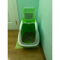 Туалет-домик для кошек 56х39х38,5 см SAVIC Nestor светло-серый (022700WG) - Фото 4