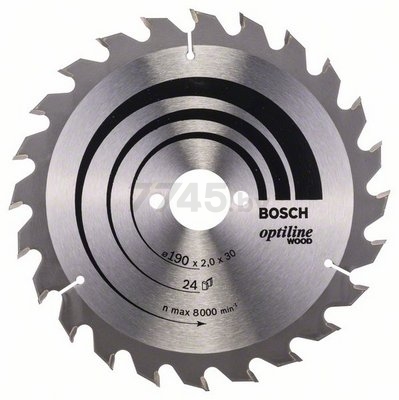 Диск пильный 190х30 мм 24 зуба BOSCH Optiline Wood (2608641185)