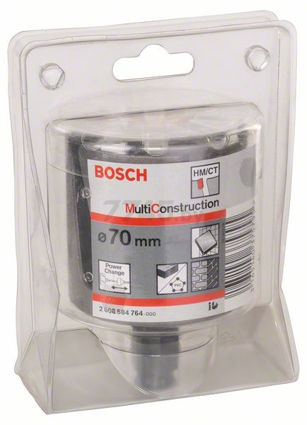 Коронка с твердосплавными напайками 70 мм BOSCH Endurance for Multi Construction (2608584764) - Фото 2